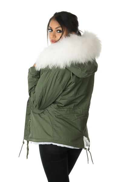 Stonetail | Women's White Fur Parka Jacket