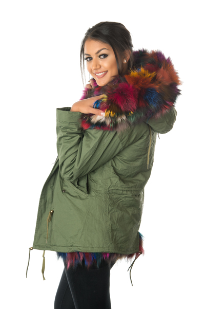 Stonetail | Women's Multi-Coloured Fox Fur Parka Jacket