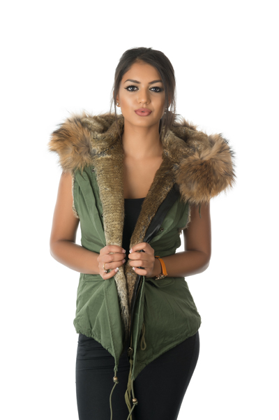 womens natural fur gilet