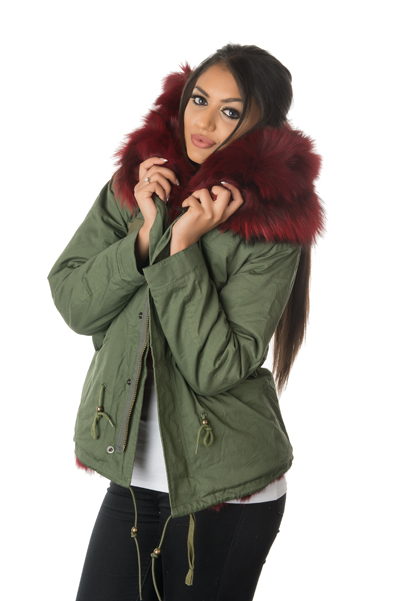 womens fox fur parka jacket