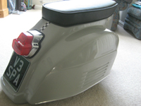 silver scooter seat