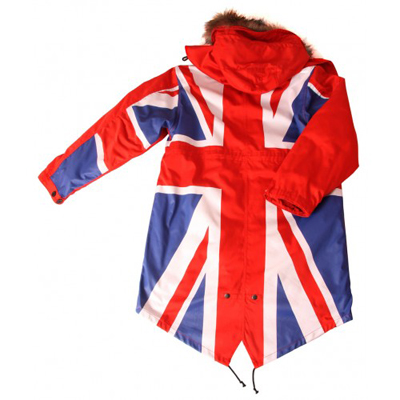 david watts union jack fishtail parka back