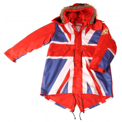 david watts union jack fishtail parka front