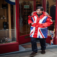 model wearing parka