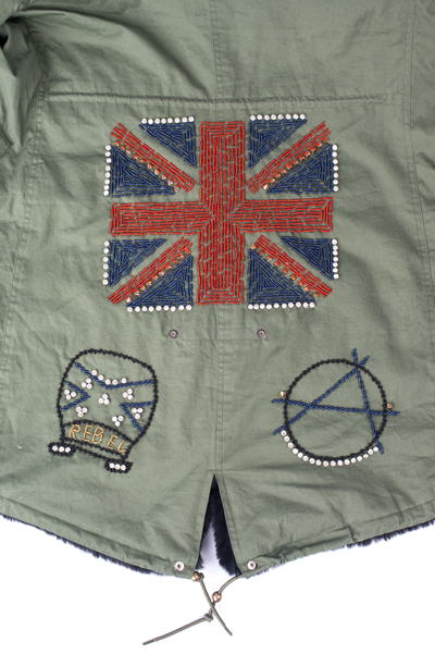 union flag braiding detail