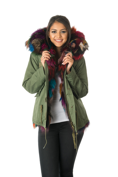 Stonetail | Women's Multi-Coloured Fox Fur Parka Jacket