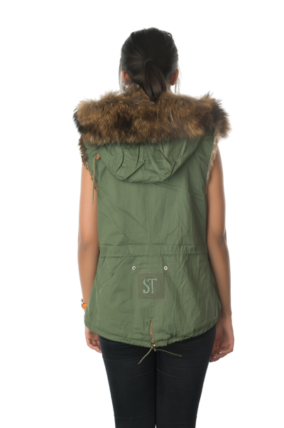 back of fur gilet