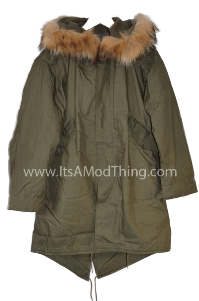 m51 olive faux fur open