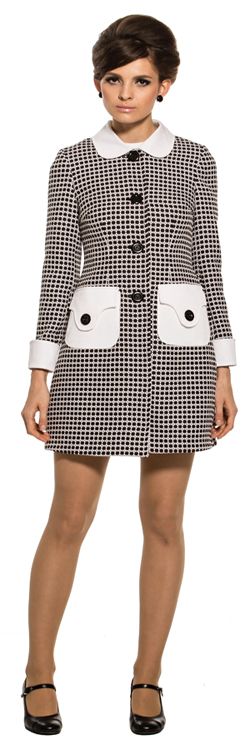 mod black check coat