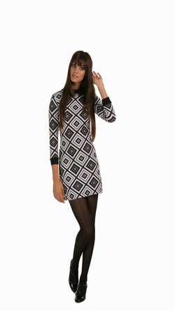 diamond pattern dress