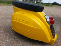 yellow vespa seat