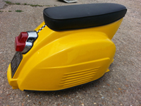 yellow vespa mod seat